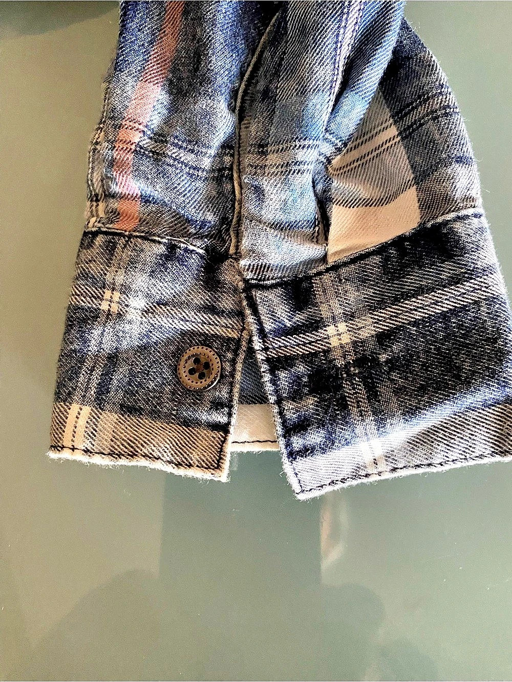 Maurices Plaid Button Down Blue & White XS NWT - Picture 7 of 7